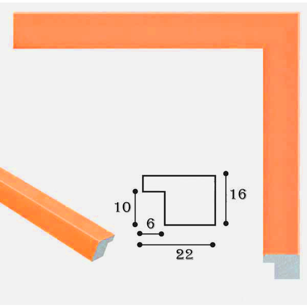 Багетні рами - Багетна рамка 2216 - 61 (помаранчевий)