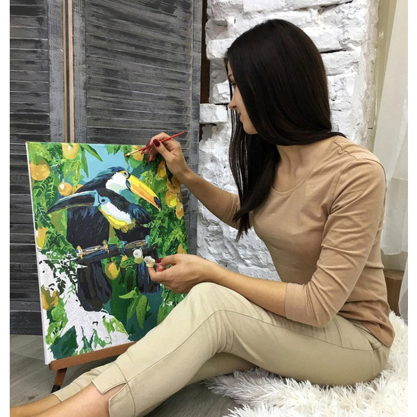 Картина по номерам Тварини, птахи та риби - Тропічні птахи