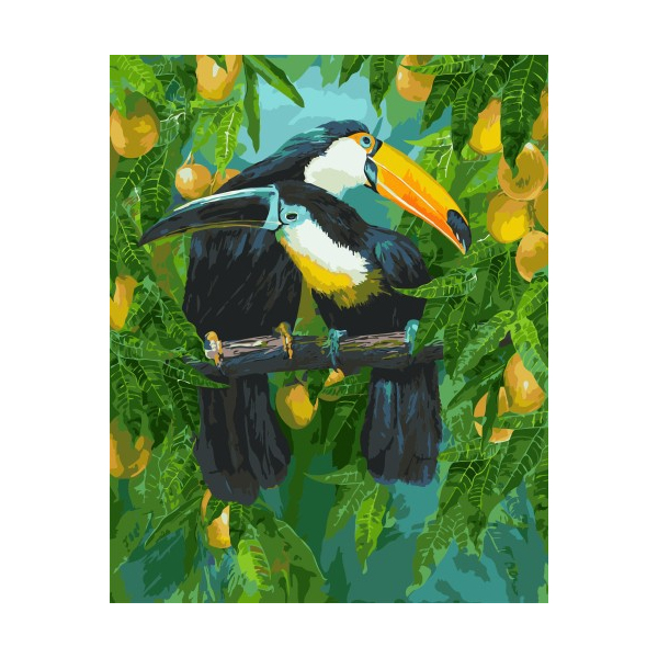Картина по номерам Тварини, птахи та риби - Тропічні птахи