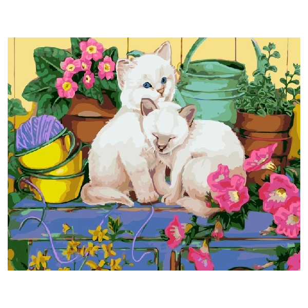 Картина по номерам Тварини, птахи та риби - Сиамские котята