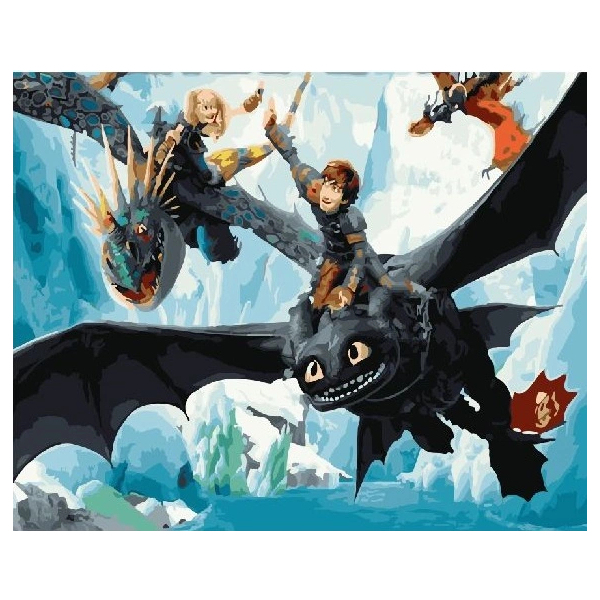 Картина по номерам Мультфільми, комікси, аніме - Как приручить дракона