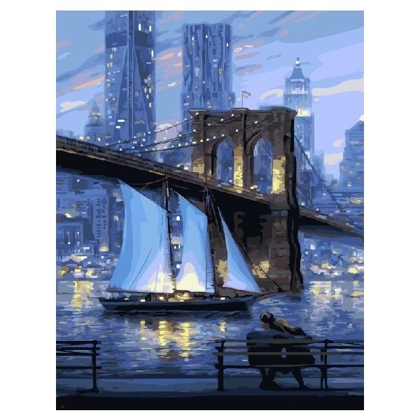 Картина по номерам Преміум картини - Ночной Нью-Йорк