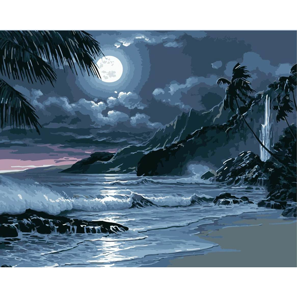 Картина по номерам Преміум картини - Лунная ночь