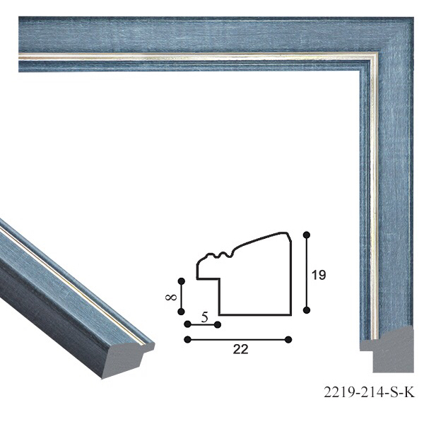 Багетні рами - Багетна рамка 2219 - 214 (джинс)