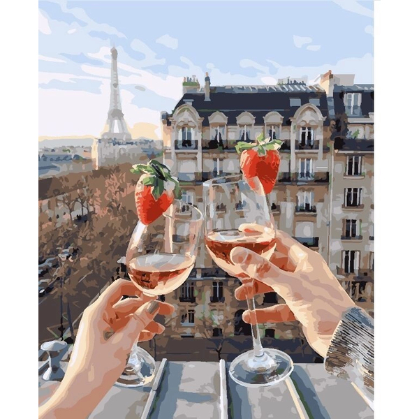 Картина по номерам Авторські колекції - Бокали Парижу