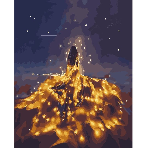 Картина по номерам Авторські колекції - Лейла у вогниках