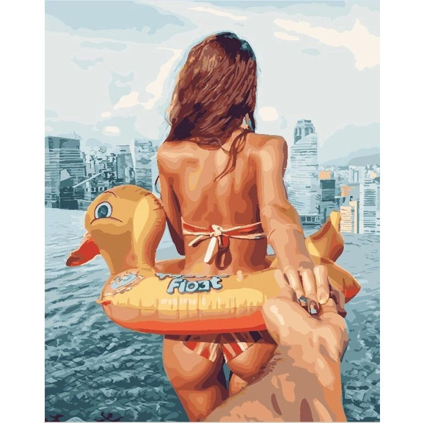 Картина по номерам Люди на картинах - Слідуй за мною. Літо