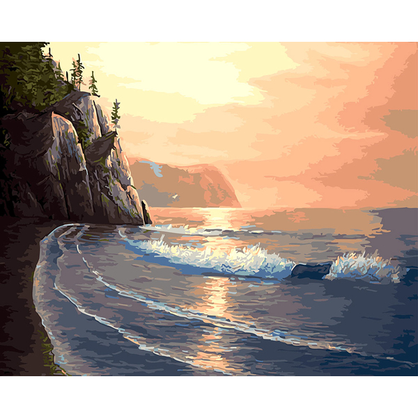 Картина по номерам Природа - Морська скеля