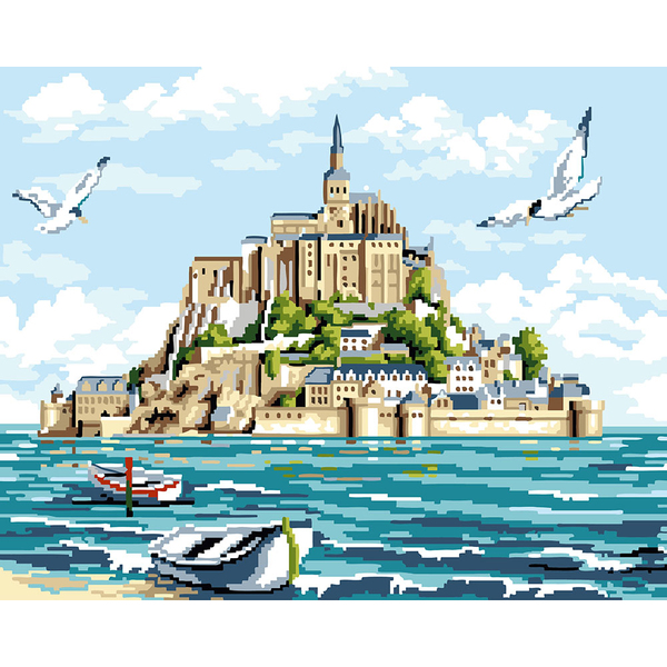 Картина по номерам Природа - Мон-Сен-Мішель