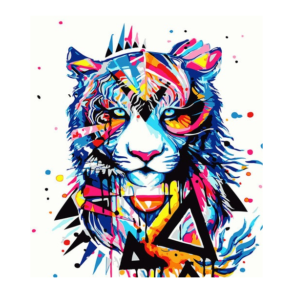 Картина по номерам Поп Арт - Веселкова геометрика Лева