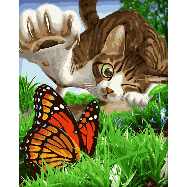 Картина по номерам Тварини, птахи та риби - Пухнастий мисливець