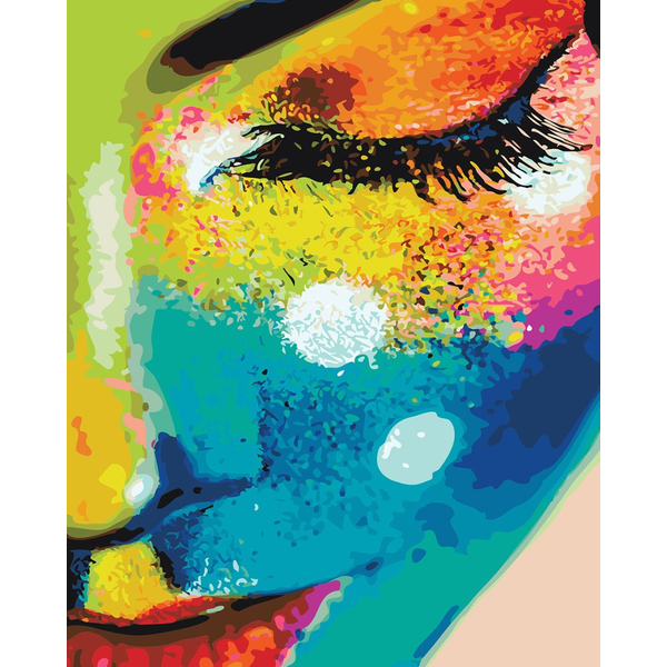 Картина по номерам Преміум картини - Женщина в красках