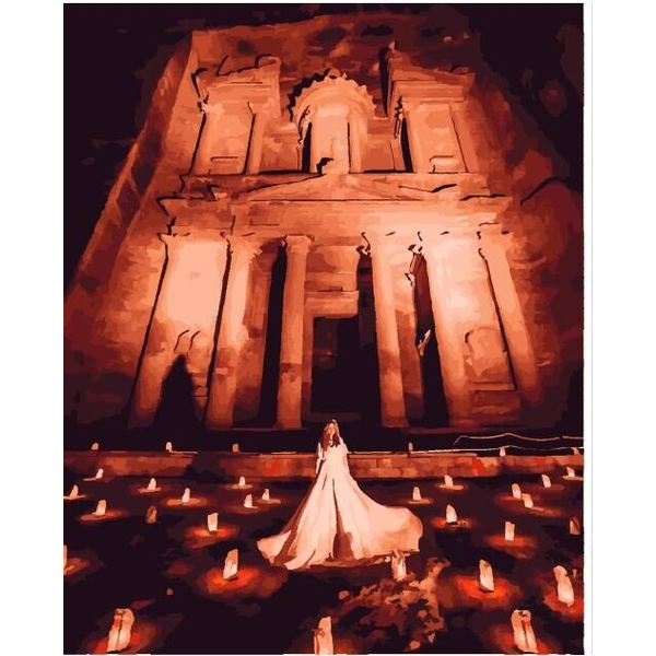 Картина по номерам Преміум картини - Ночной затеряный город Петра