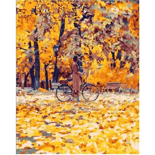 Картина по номерам Преміум картини - Прогулка по осенному парку