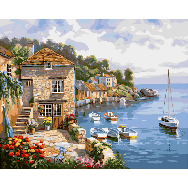 Картина по номерам Преміум картини - Лодки в море