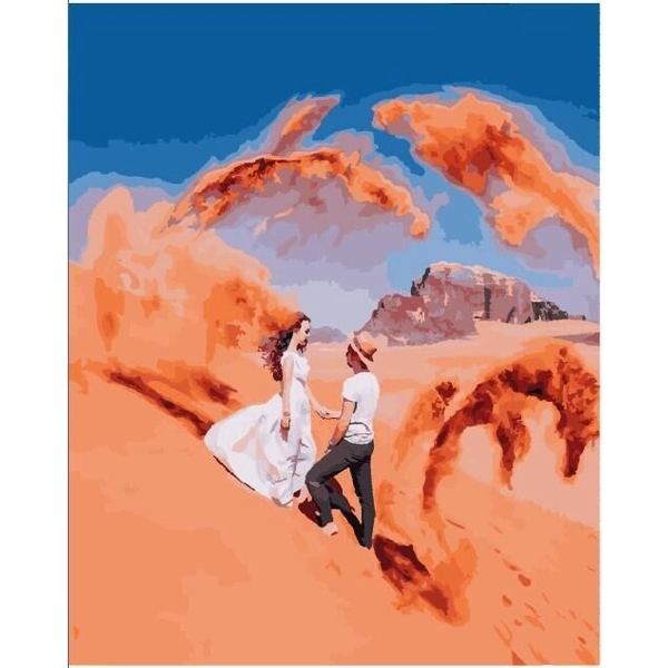 Картина по номерам Преміум картини - Они в стихии песков