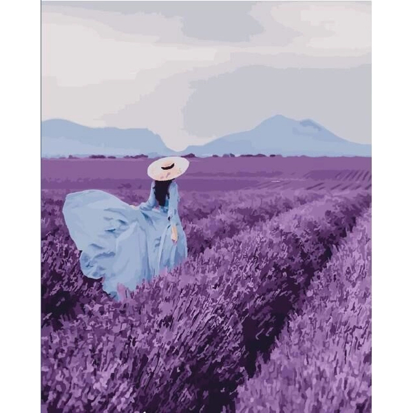 Картина по номерам Преміум картини - Загадка в лавандовом поле