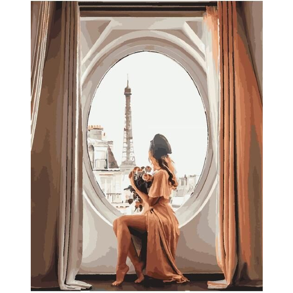 Картина по номерам Преміум картини - Отель с видом на Париж