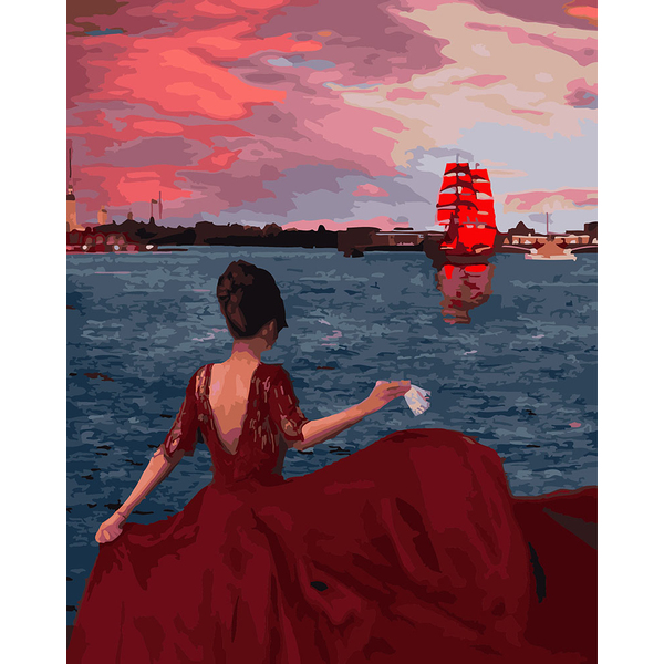 Картина по номерам Преміум картини - Прощание с Алым кораблем