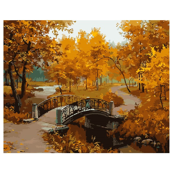 Картина по номерам Города - Осінь в парку