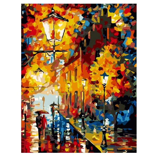 Картина по номерам Пейзажі - Вогні осені. Леонід Афремов