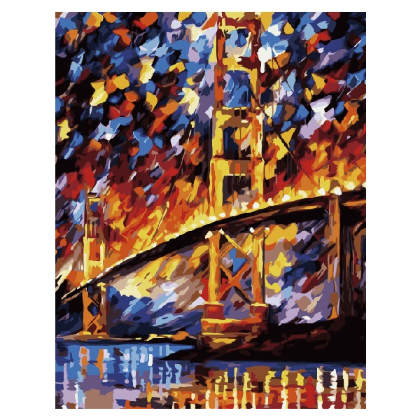 Картина по номерам Города - Міст Сан-Франциско. Леонід Афремов