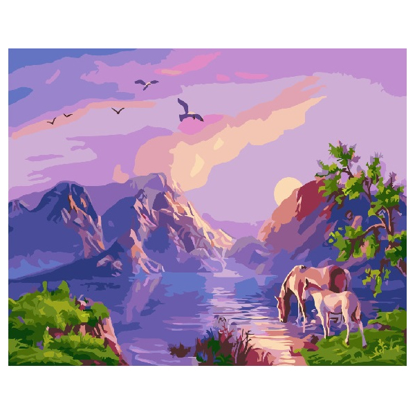 Картина по номерам Пейзажі - Райская фауна