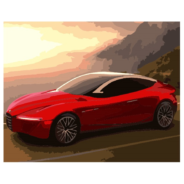 Картина по номерам Кораблі, автомобілі та літаки - Тесла