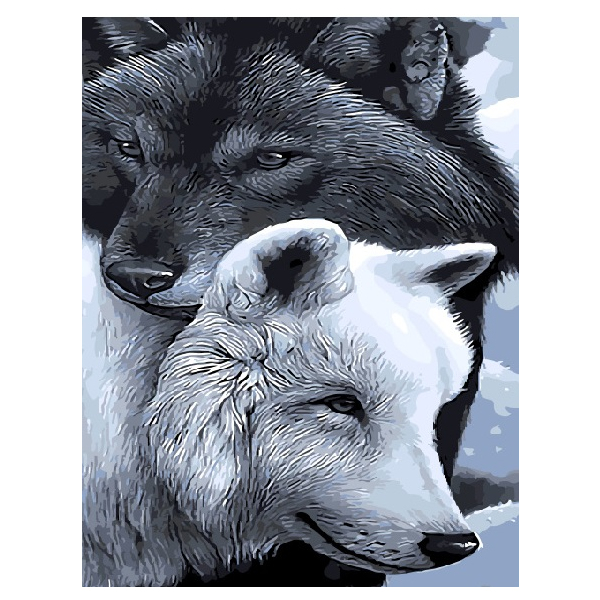 Картина по номерам Тварини, птахи та риби - Волки добра и тьмы