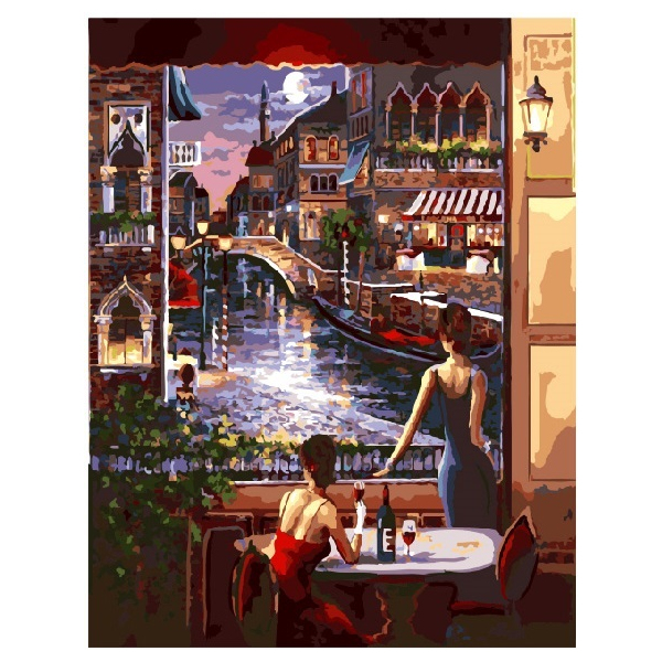 Картина по номерам Люди на картинах - Одинокие дамы в венеции
