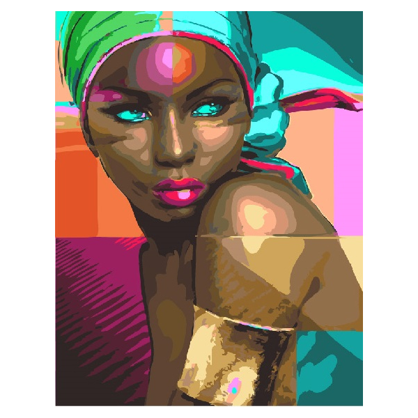 Картина по номерам Для початківців - Таємнича з Нігерії