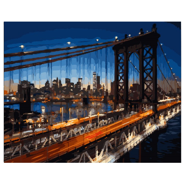 Картина по номерам Города - Міст в Бруклін