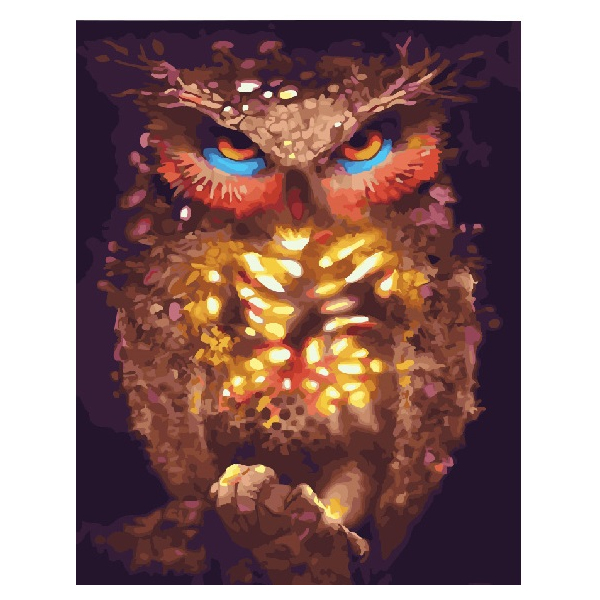 Картина по номерам Тварини, птахи та риби - Мистическая сова