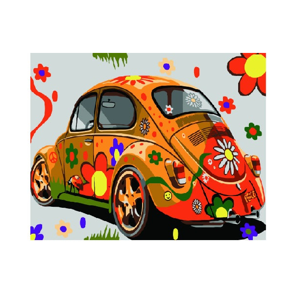 Картина по номерам Кораблі, автомобілі та літаки - Ретро-жук