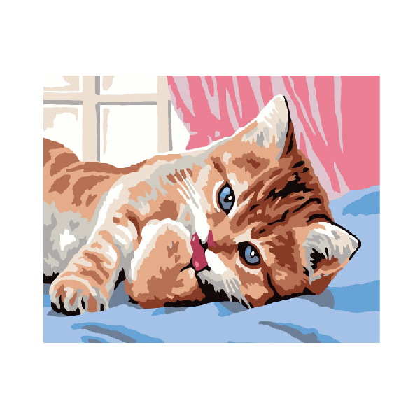 Картина по номерам Тварини, птахи та риби - Утро кошки