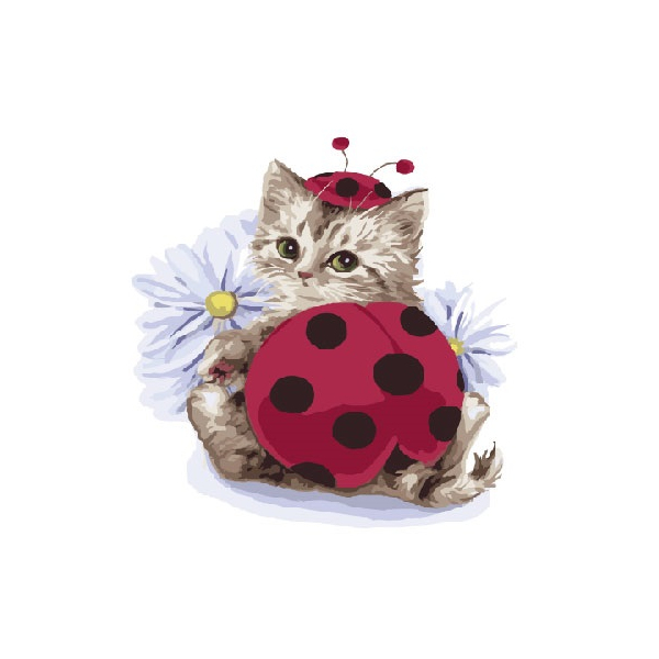 Картина по номерам Тварини, птахи та риби - Милый котик