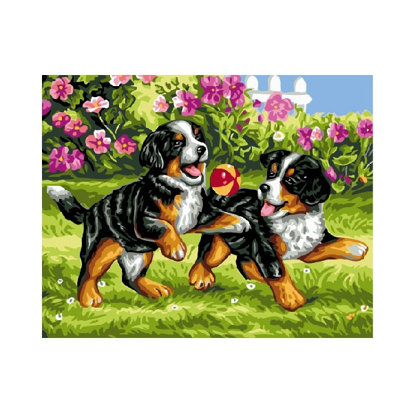 Картина по номерам Тварини, птахи та риби - Маленькие щеночки