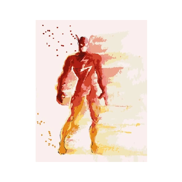 Картина по номерам Мультфільми, комікси, аніме - Флэш Акварель