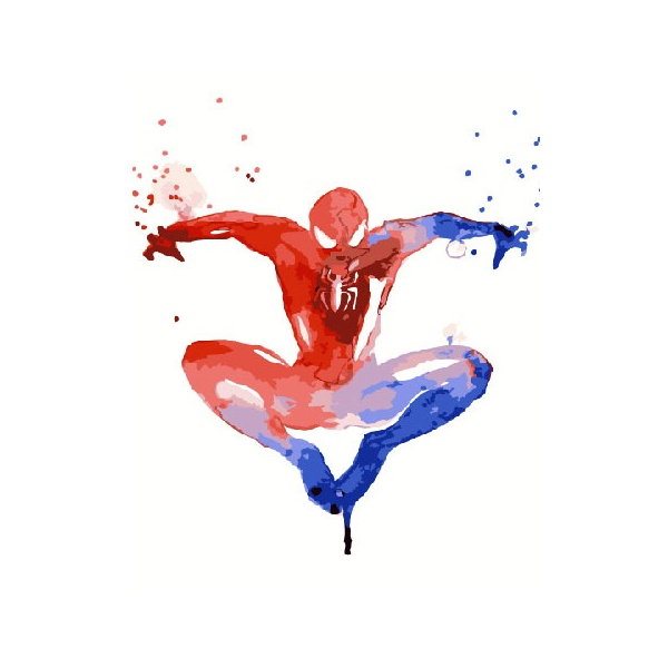 Картина по номерам Мультфільми, комікси, аніме - Спайдермен Акварель