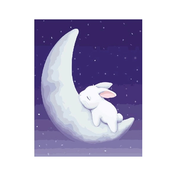 Картина по номерам Мультфільми, комікси, аніме - Сонный кролик