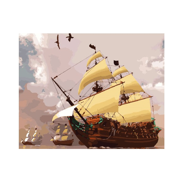 Картина по номерам Кораблі, автомобілі та літаки - Флотилія