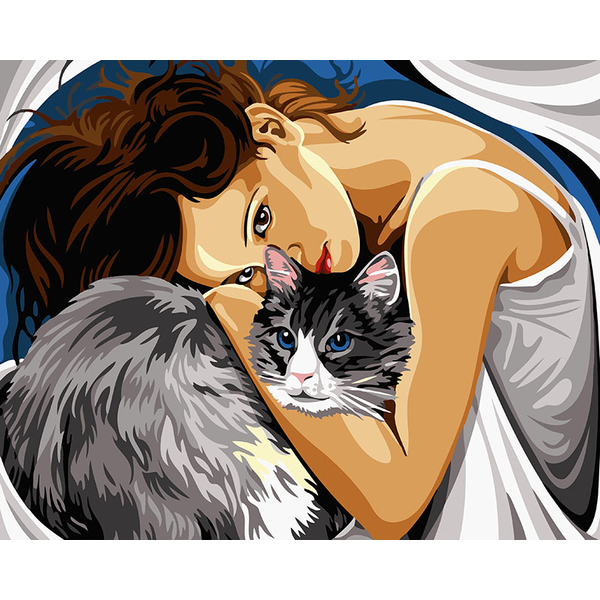 Картина по номерам Люди на картинах - Люди як коти