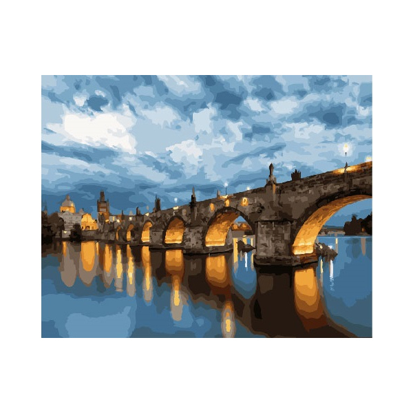 Картина по номерам Города - Нічний міст