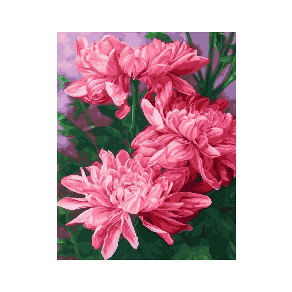 Картина по номерам Квіти - Кораловые пионы