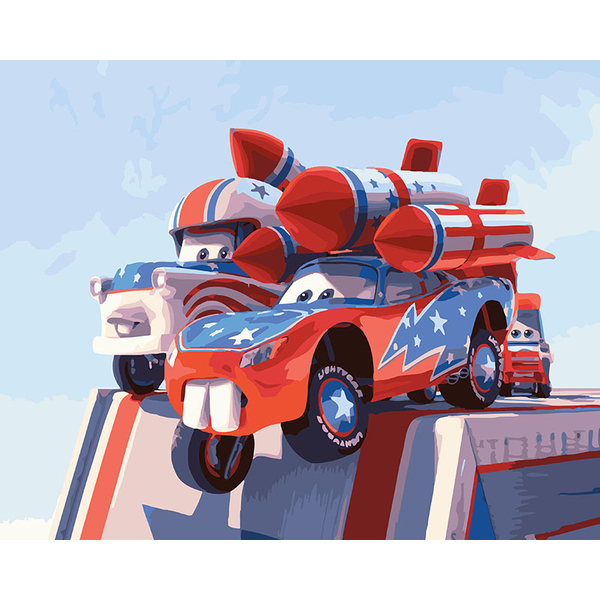 Картина по номерам Мультфільми, комікси, аніме - Тачки на взлете