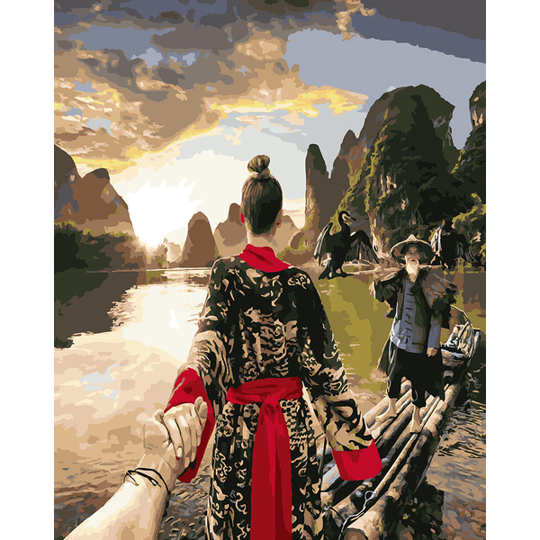 Картина по номерам Люди на картинах - Следуй за мной. Яншо