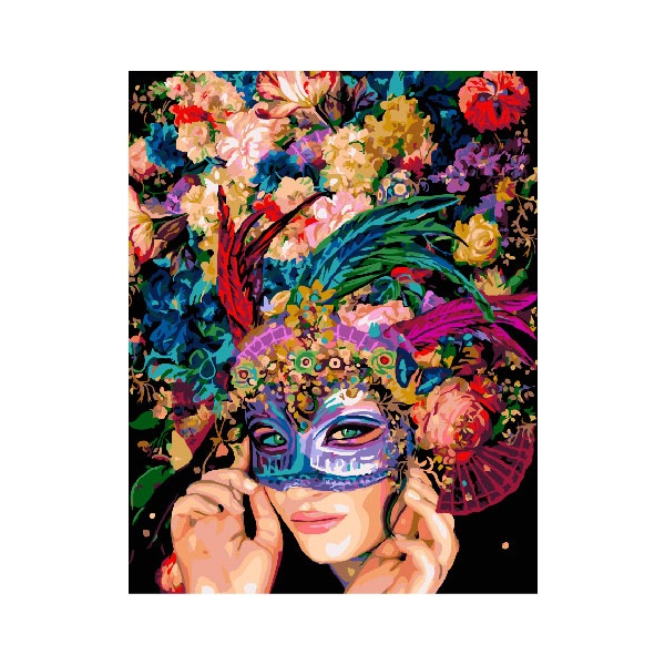 Картина по номерам Люди на картинах - Маскарад квітів