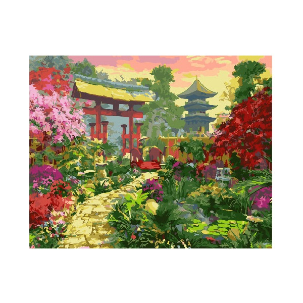 Картина по номерам Пейзажі - Ворота в японский сад