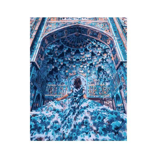 Картина по номерам Авторські колекції - Дівчина в безтурботній фресці