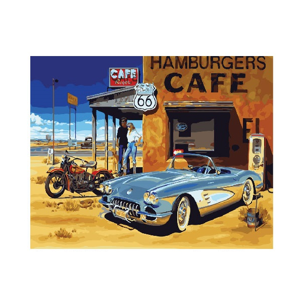 Картина по номерам Города - Придорожнє кафе